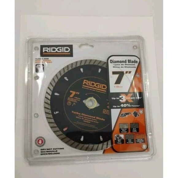 RIDGID 7 in. Turbo Diamond Blade HD-TB70CP. Circular Saw Dry/Wet Cutting New - Picture 11 of 11